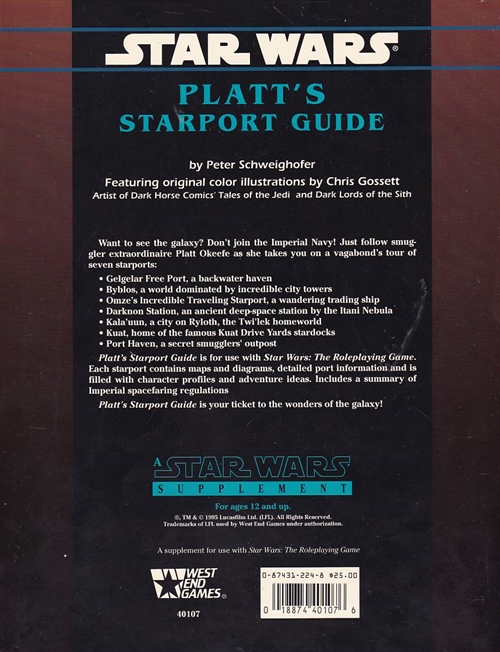 Star Wars D6 - Platts Starport Guide (B Grade) (Genbrug)